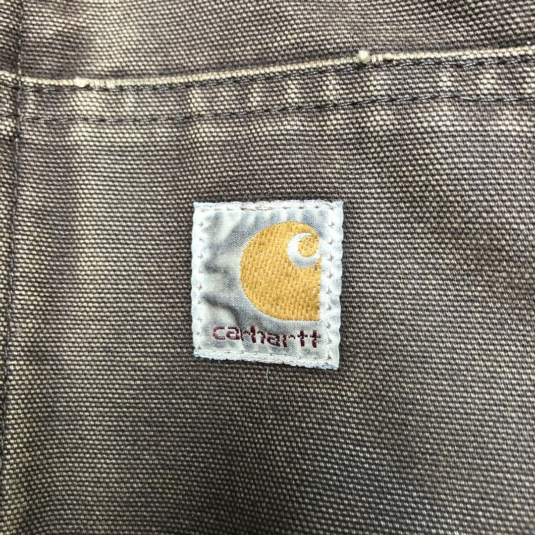Carhartt Active Jacket Duck Full Zip Hoodie Men's XXL cotton brown type Vintage Second Hand