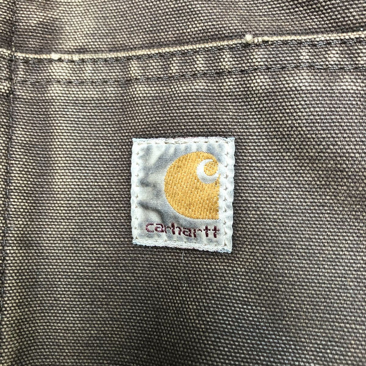 Carhartt Active Jacket Duck Full Zip Hoodie Men's XXL cotton brown type Vintage Second Hand