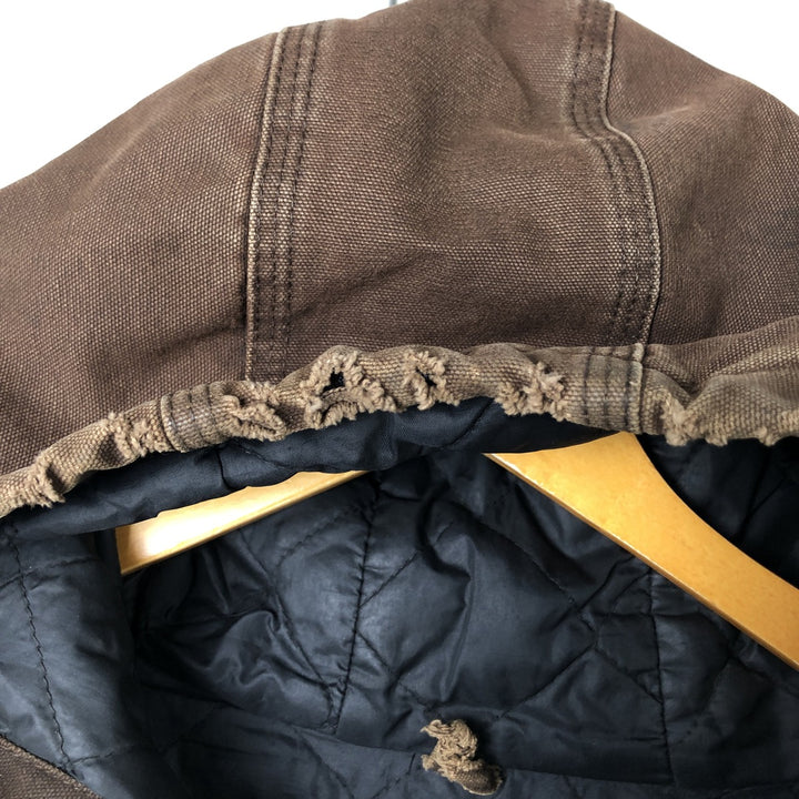 Carhartt Active Jacket Duck Full Zip Hoodie Men's XXL cotton brown type Vintage Second Hand