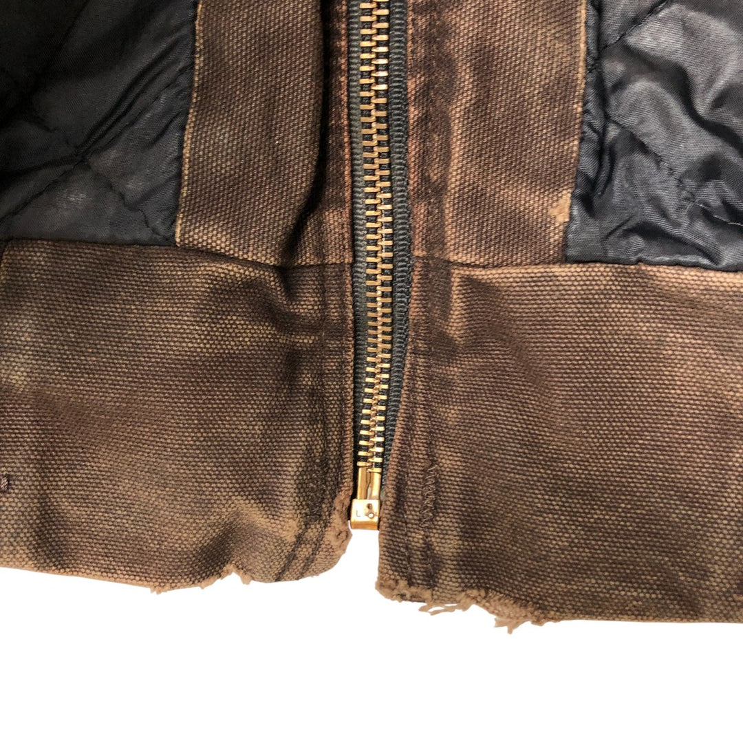 Carhartt Active Jacket Duck Full Zip Hoodie Men's XXL cotton brown type Vintage Second Hand