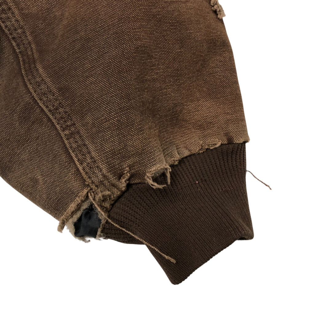 Carhartt Active Jacket Duck Full Zip Hoodie Men's XXL cotton brown type Vintage Second Hand