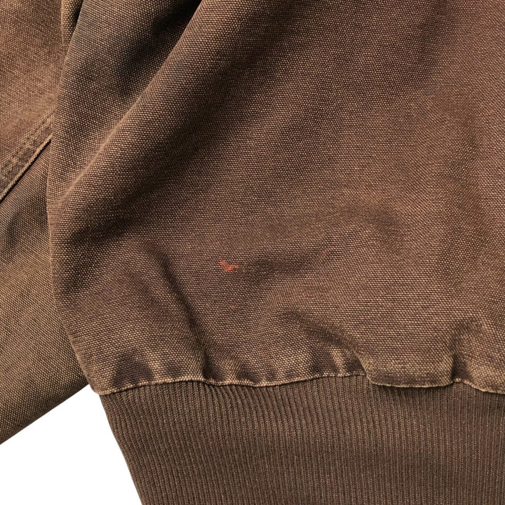 Carhartt Active Jacket Duck Full Zip Hoodie Men's XXL cotton brown type Vintage Second Hand