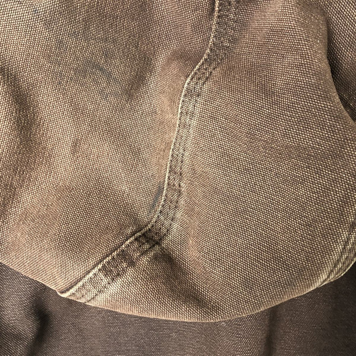 Carhartt Active Jacket Duck Full Zip Hoodie Men's XXL cotton brown type Vintage Second Hand