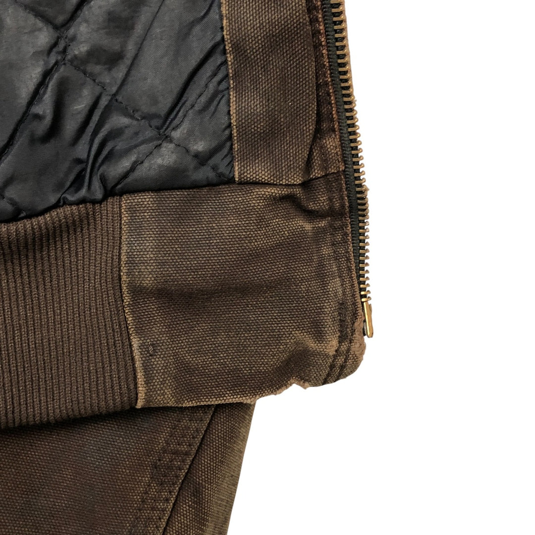 Carhartt Active Jacket Duck Full Zip Hoodie Men's XXL cotton brown type Vintage Second Hand