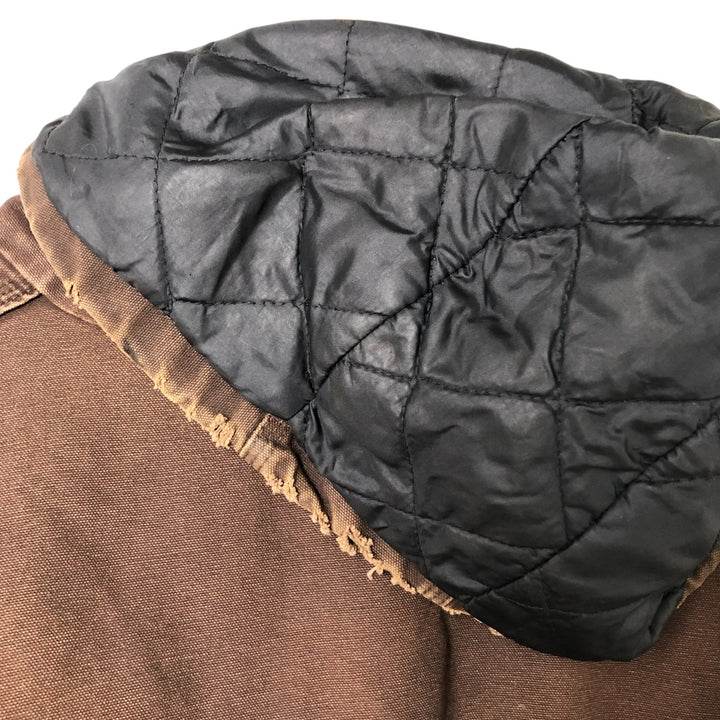 Carhartt Active Jacket Duck Full Zip Hoodie Men's XXL cotton brown type Vintage Second Hand