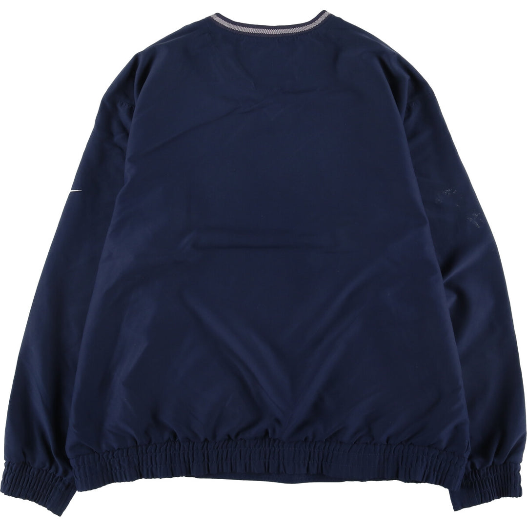 Nike Golf V-neck warm-up pullover, men's size L polyester navy blue type Vintage Second Hand