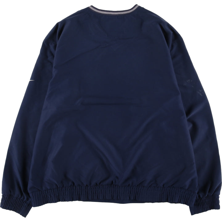 Nike Golf V-neck warm-up pullover, men's size L polyester navy blue type Vintage Second Hand