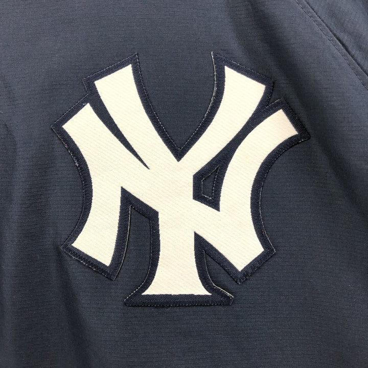 majestic MLB NEW YORK YANKEES New York Yankees COOL BASE half zip warm-up pullover men's M equivalent polyester navy blue type Vintage Second Hand