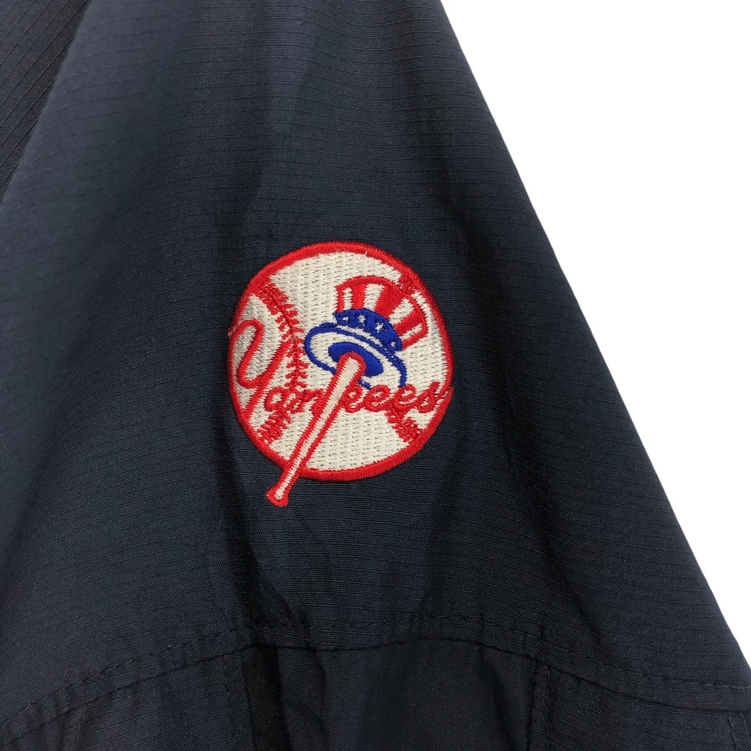 majestic MLB NEW YORK YANKEES New York Yankees COOL BASE half zip warm-up pullover men's M equivalent polyester navy blue type Vintage Second Hand
