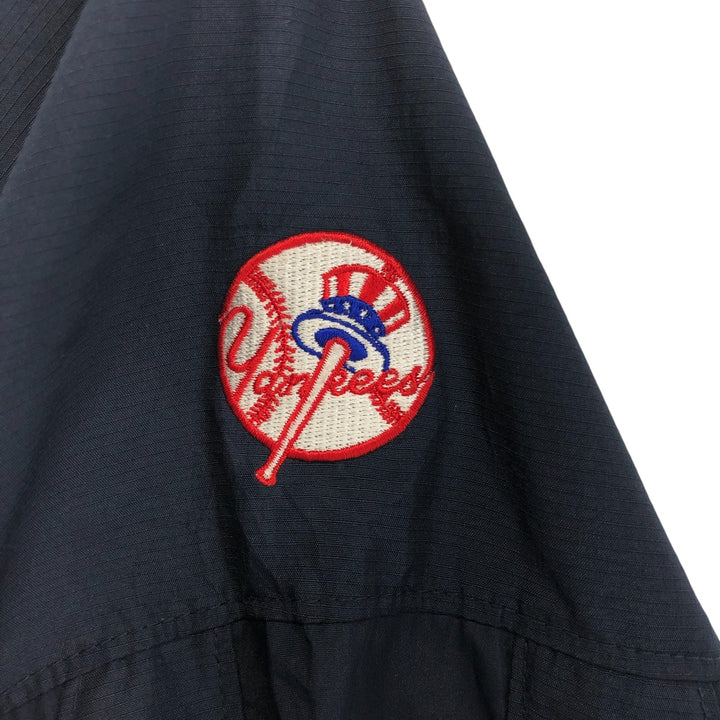 majestic MLB NEW YORK YANKEES New York Yankees COOL BASE half zip warm-up pullover men's M equivalent polyester navy blue type Vintage Second Hand