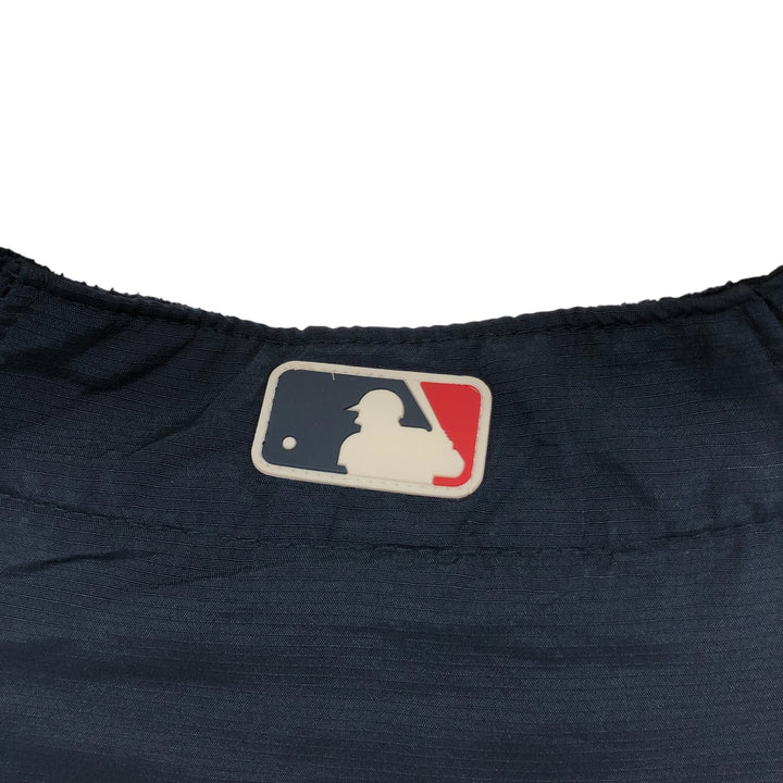 majestic MLB NEW YORK YANKEES New York Yankees COOL BASE half zip warm-up pullover men's M equivalent polyester navy blue type Vintage Second Hand