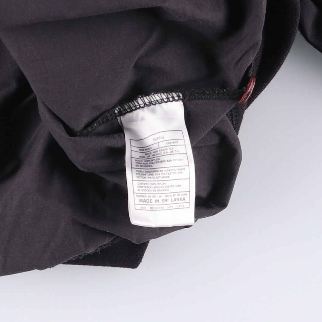 90s~ Nike NIKE GOLF Golf Henley Nylon Pullover Men's L Size Vintage Nylon black type Vintage Second Hand