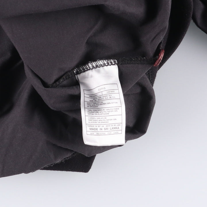 90s~ Nike NIKE GOLF Golf Henley Nylon Pullover Men's L Size Vintage Nylon black type Vintage Second Hand