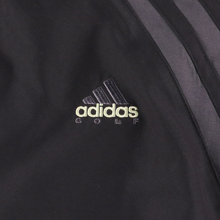 90'S Adidas Golf V-neck warm-up pullover, men's XL size, vintage polyester black type Vintage Second Hand