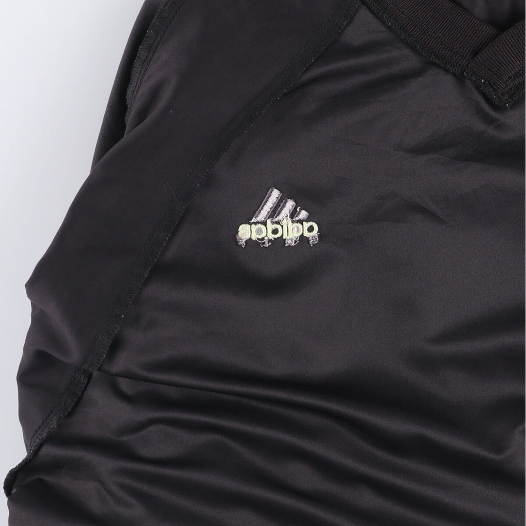 90'S Adidas Golf V-neck warm-up pullover, men's XL size, vintage polyester black type Vintage Second Hand