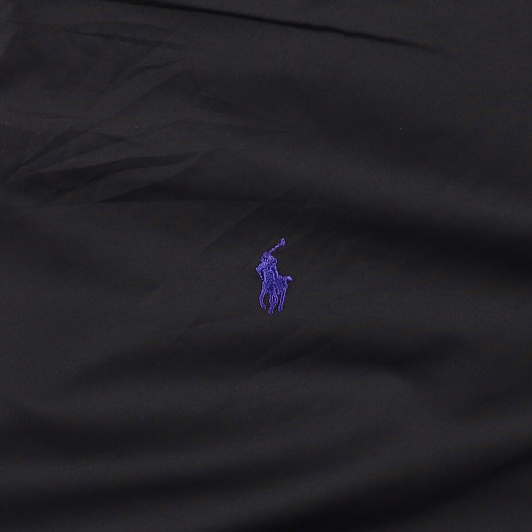 90s~00'S Ralph Lauren POLO GOLF Warm-up pullover for men, size XL polyester black type Vintage Second Hand