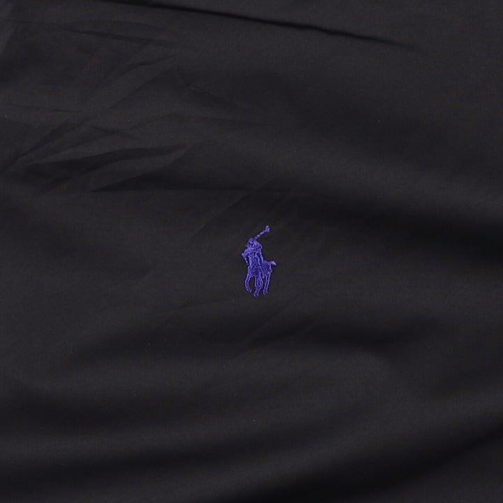 90s~00'S Ralph Lauren POLO GOLF Warm-up pullover for men, size XL polyester black type Vintage Second Hand