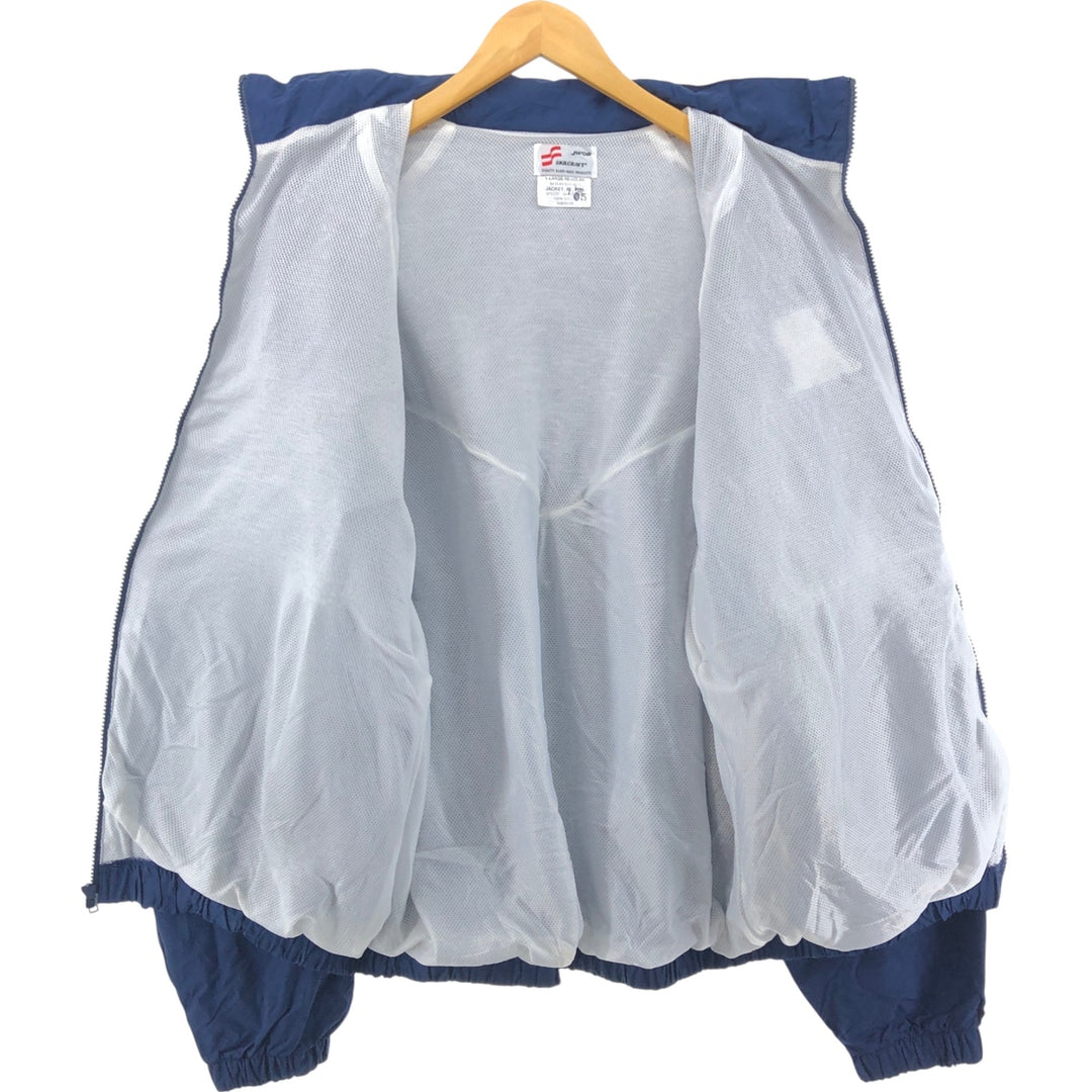 00'S US Military USAIR FORCE SKILCRAFT PTU Training Jacket Nylon Jacket Made in USA X-LARGE Nylon navy blue type Vintage Second Hand