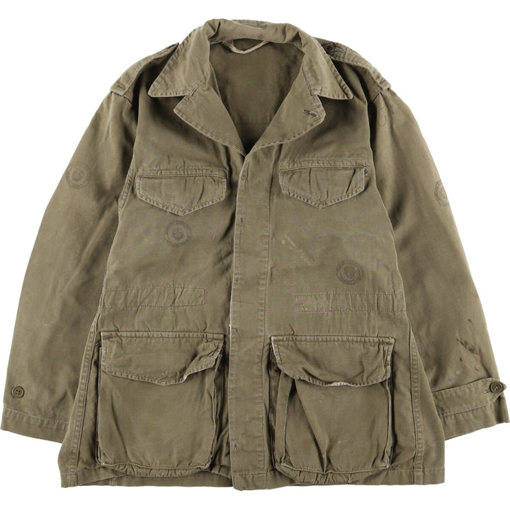 French Army M-47 Early Model Late Military Field Jacket Men's L Size Vintage unclear Khaki type beige Vintage Second Hand