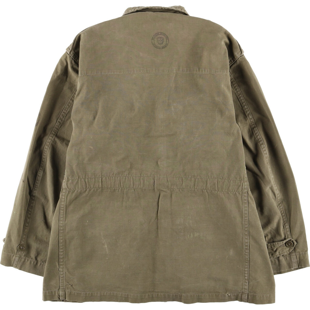 French Army M-47 Early Model Late Military Field Jacket Men's L Size Vintage unclear Khaki type beige Vintage Second Hand