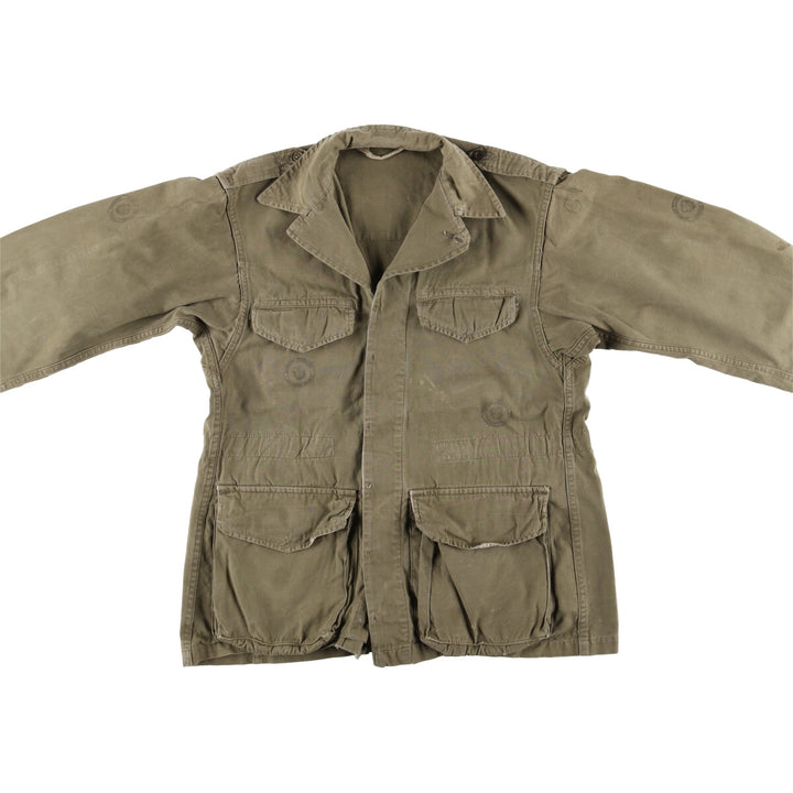 French Army M-47 Early Model Late Military Field Jacket Men's L Size Vintage unclear Khaki type beige Vintage Second Hand