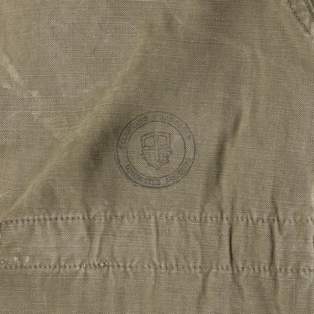 French Army M-47 Early Model Late Military Field Jacket Men's L Size Vintage unclear Khaki type beige Vintage Second Hand