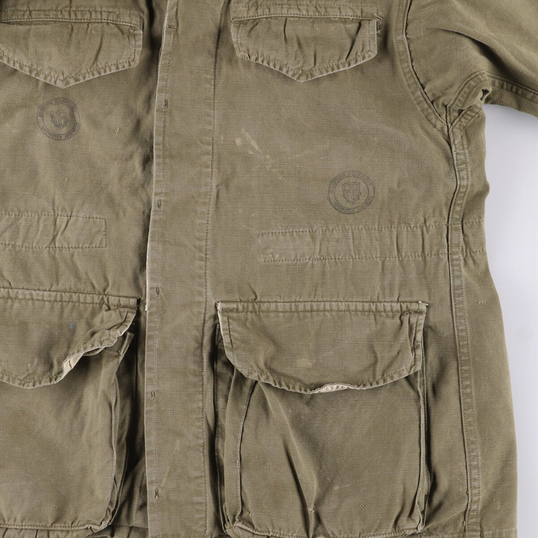 French Army M-47 Early Model Late Military Field Jacket Men's L Size Vintage unclear Khaki type beige Vintage Second Hand