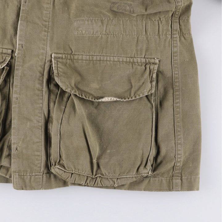 French Army M-47 Early Model Late Military Field Jacket Men's L Size Vintage unclear Khaki type beige Vintage Second Hand