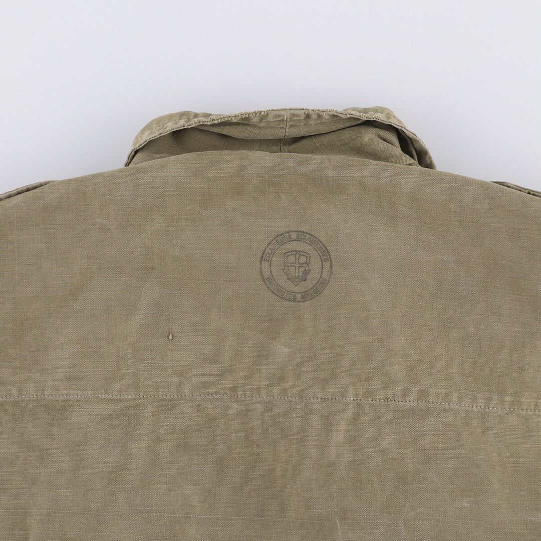 French Army M-47 Early Model Late Military Field Jacket Men's L Size Vintage unclear Khaki type beige Vintage Second Hand