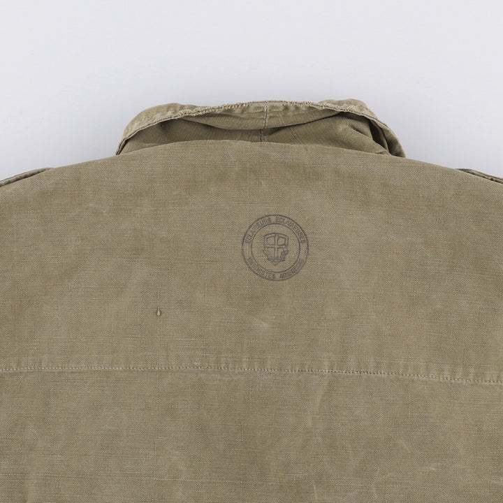 French Army M-47 Early Model Late Military Field Jacket Men's L Size Vintage unclear Khaki type beige Vintage Second Hand