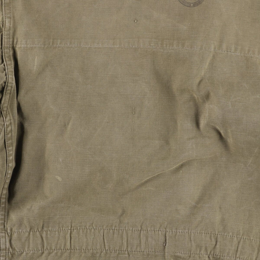 French Army M-47 Early Model Late Military Field Jacket Men's L Size Vintage unclear Khaki type beige Vintage Second Hand