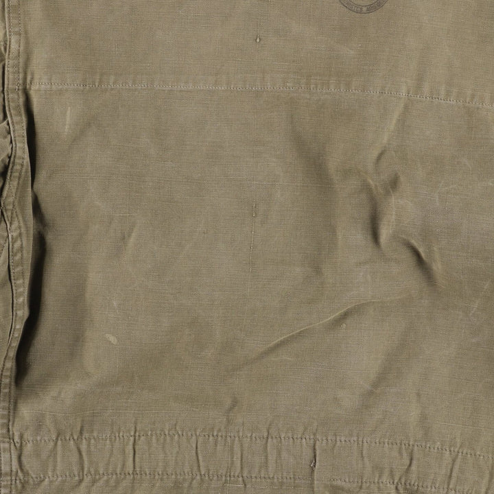 French Army M-47 Early Model Late Military Field Jacket Men's L Size Vintage unclear Khaki type beige Vintage Second Hand