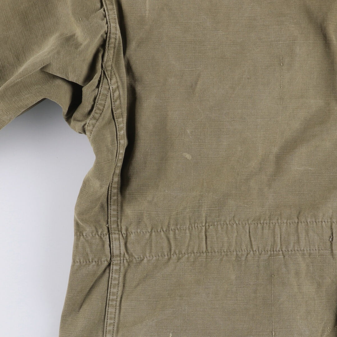 French Army M-47 Early Model Late Military Field Jacket Men's L Size Vintage unclear Khaki type beige Vintage Second Hand