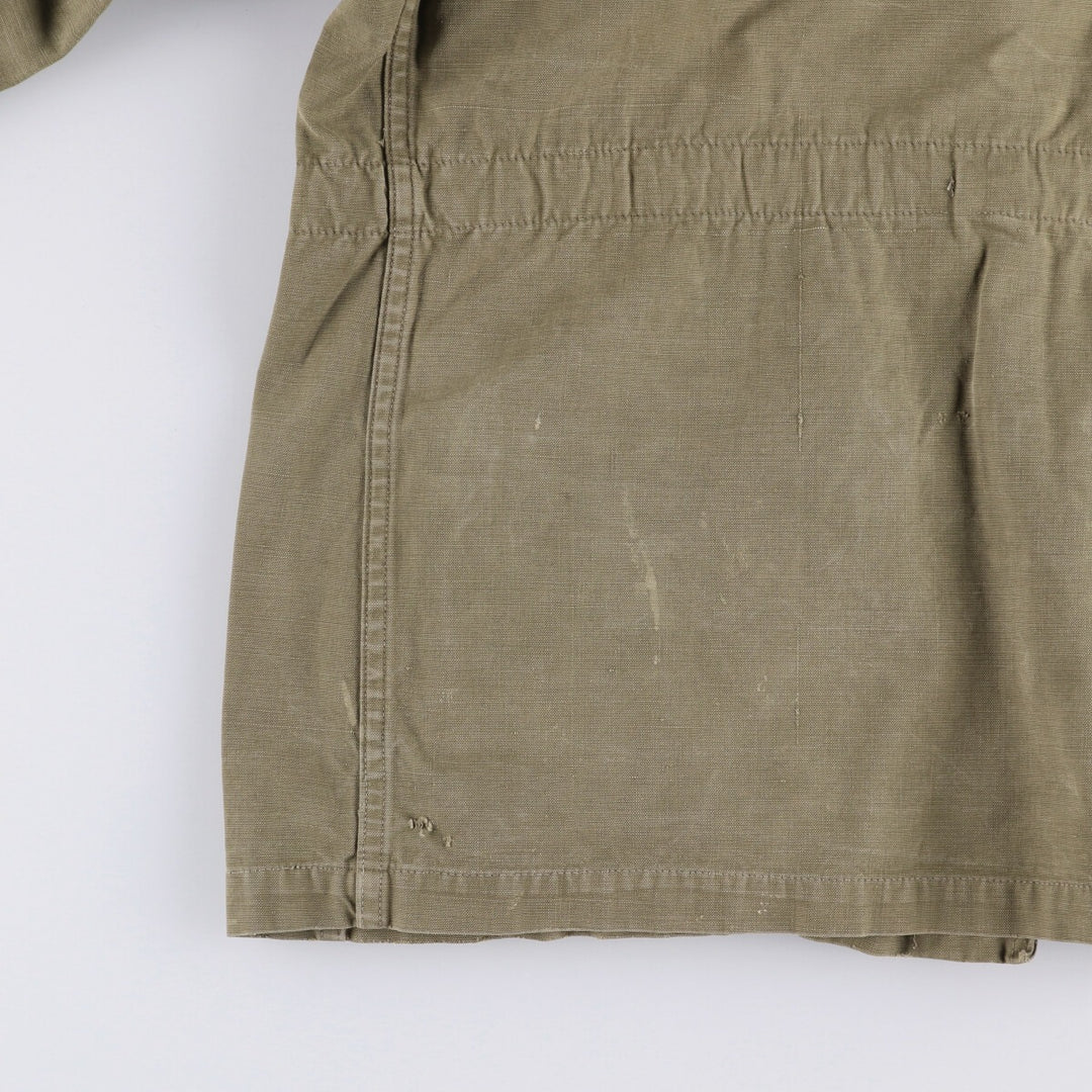 French Army M-47 Early Model Late Military Field Jacket Men's L Size Vintage unclear Khaki type beige Vintage Second Hand