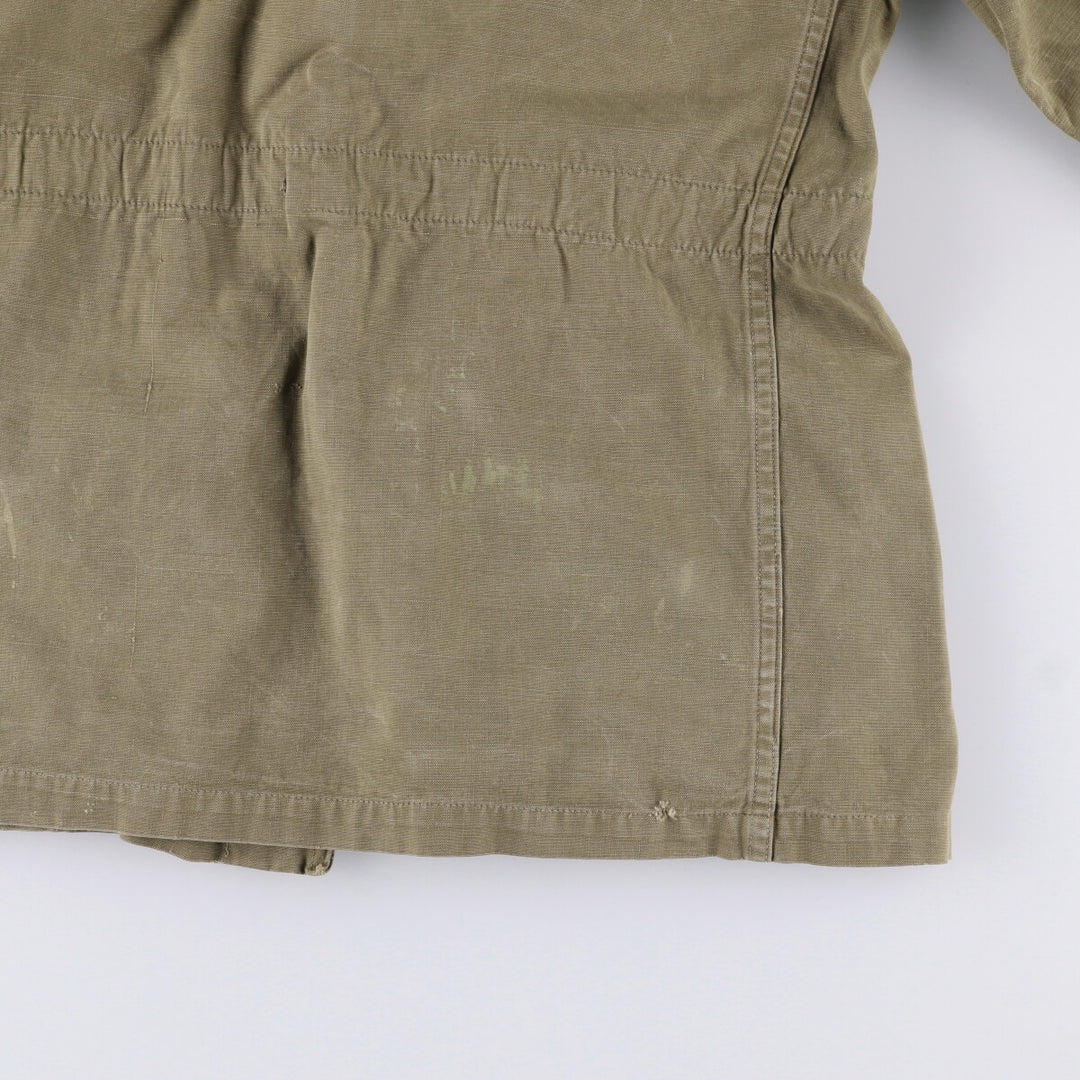 French Army M-47 Early Model Late Military Field Jacket Men's L Size Vintage unclear Khaki type beige Vintage Second Hand