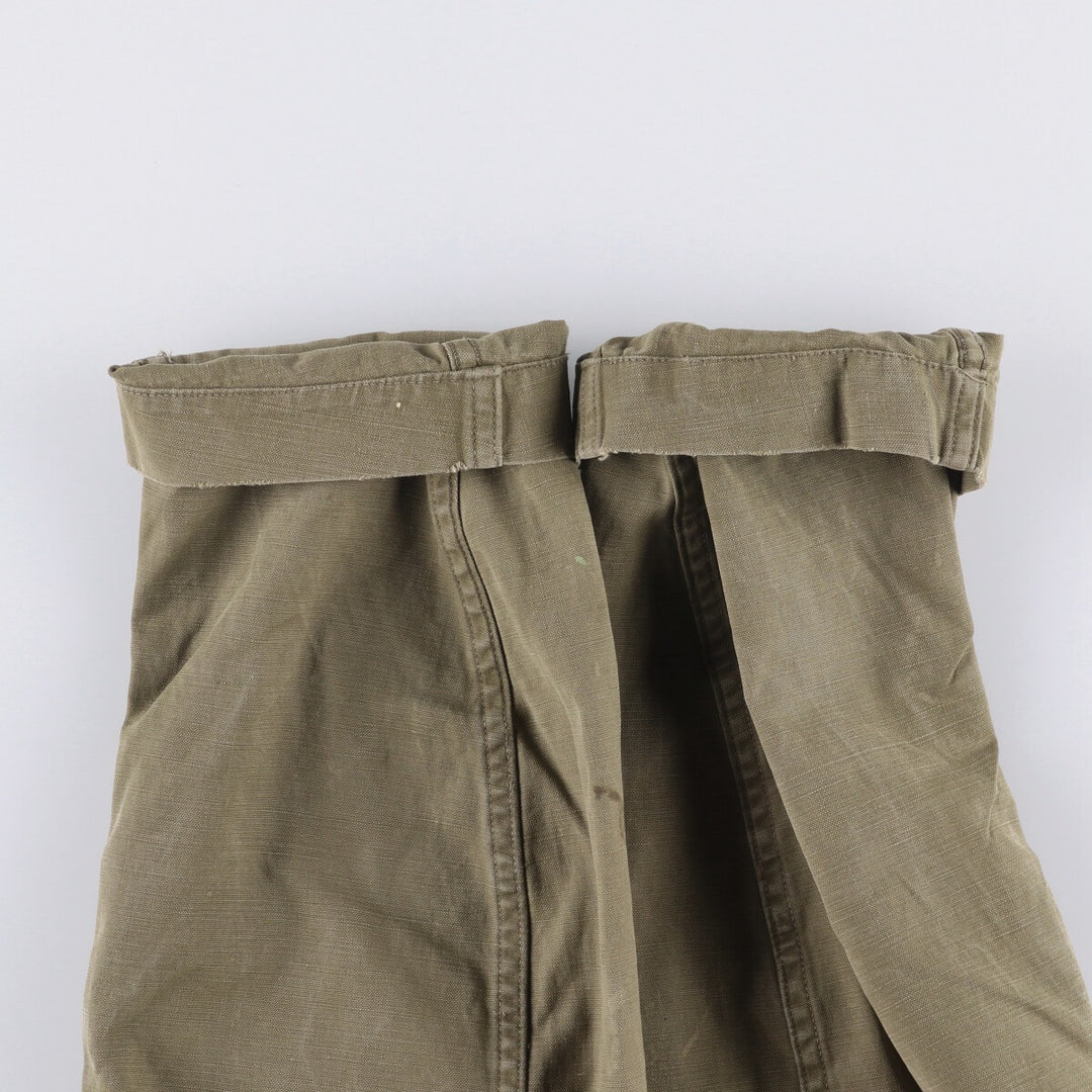French Army M-47 Early Model Late Military Field Jacket Men's L Size Vintage unclear Khaki type beige Vintage Second Hand
