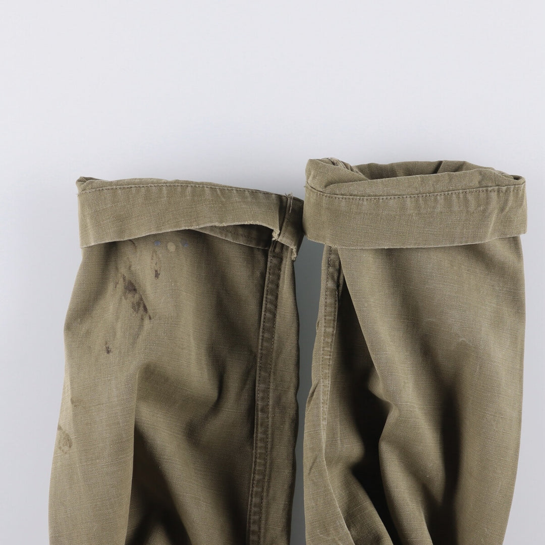 French Army M-47 Early Model Late Military Field Jacket Men's L Size Vintage unclear Khaki type beige Vintage Second Hand