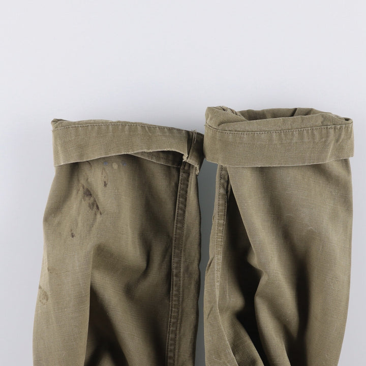 French Army M-47 Early Model Late Military Field Jacket Men's L Size Vintage unclear Khaki type beige Vintage Second Hand