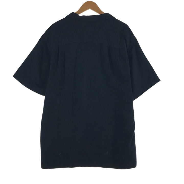 CARIBBEAN JOE Short Sleeve Open Collar Rayon Shirt Box Shirt Men's XL Rayon black type Vintage Second Hand
