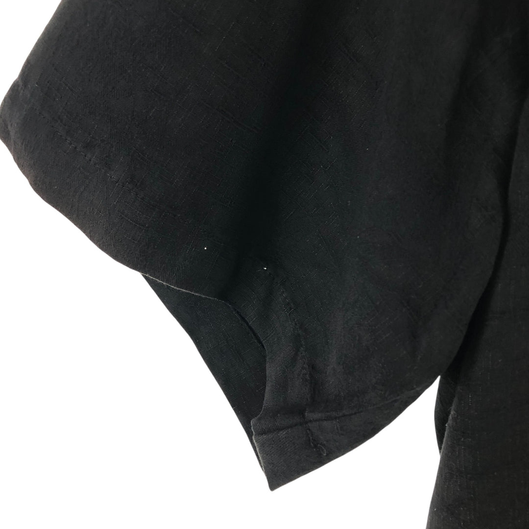 CARIBBEAN JOE Short Sleeve Open Collar Rayon Shirt Box Shirt Men's XL Rayon black type Vintage Second Hand