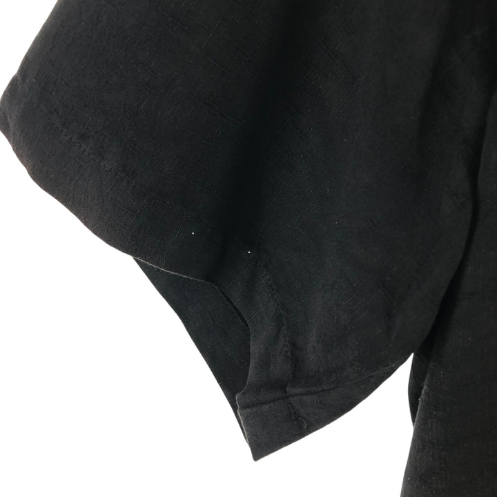 CARIBBEAN JOE Short Sleeve Open Collar Rayon Shirt Box Shirt Men's XL Rayon black type Vintage Second Hand