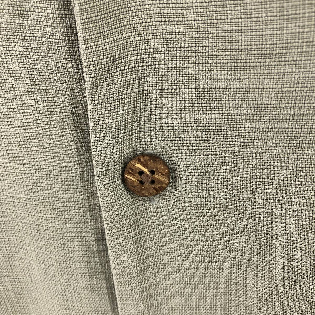 Tommy Bahama short sleeve open collar silk shirt, box shirt, men's size L silk Khaki type Vintage Second Hand