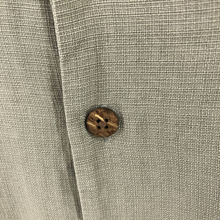 Tommy Bahama short sleeve open collar silk shirt, box shirt, men's size L silk Khaki type Vintage Second Hand