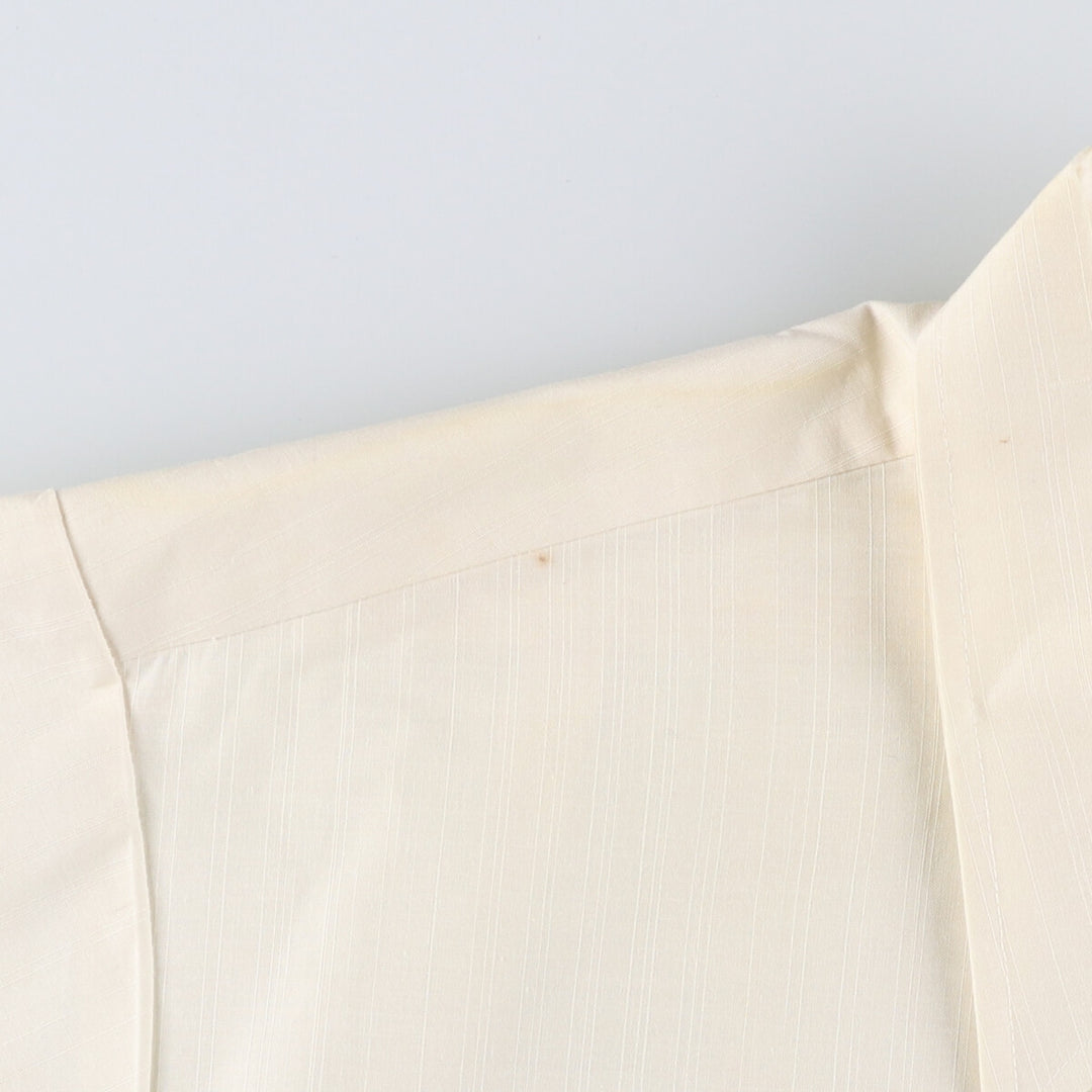 70'S Sears PERMA-PREST short sleeve open collar cotton x poly box shirt men's size L vintage cotton yellow type Vintage Second Hand