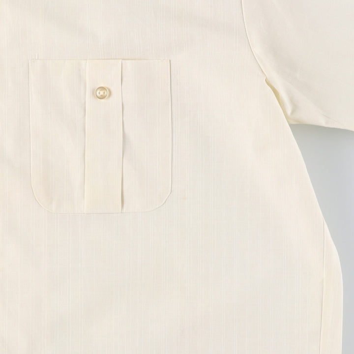 70'S Sears PERMA-PREST short sleeve open collar cotton x poly box shirt men's size L vintage cotton yellow type Vintage Second Hand