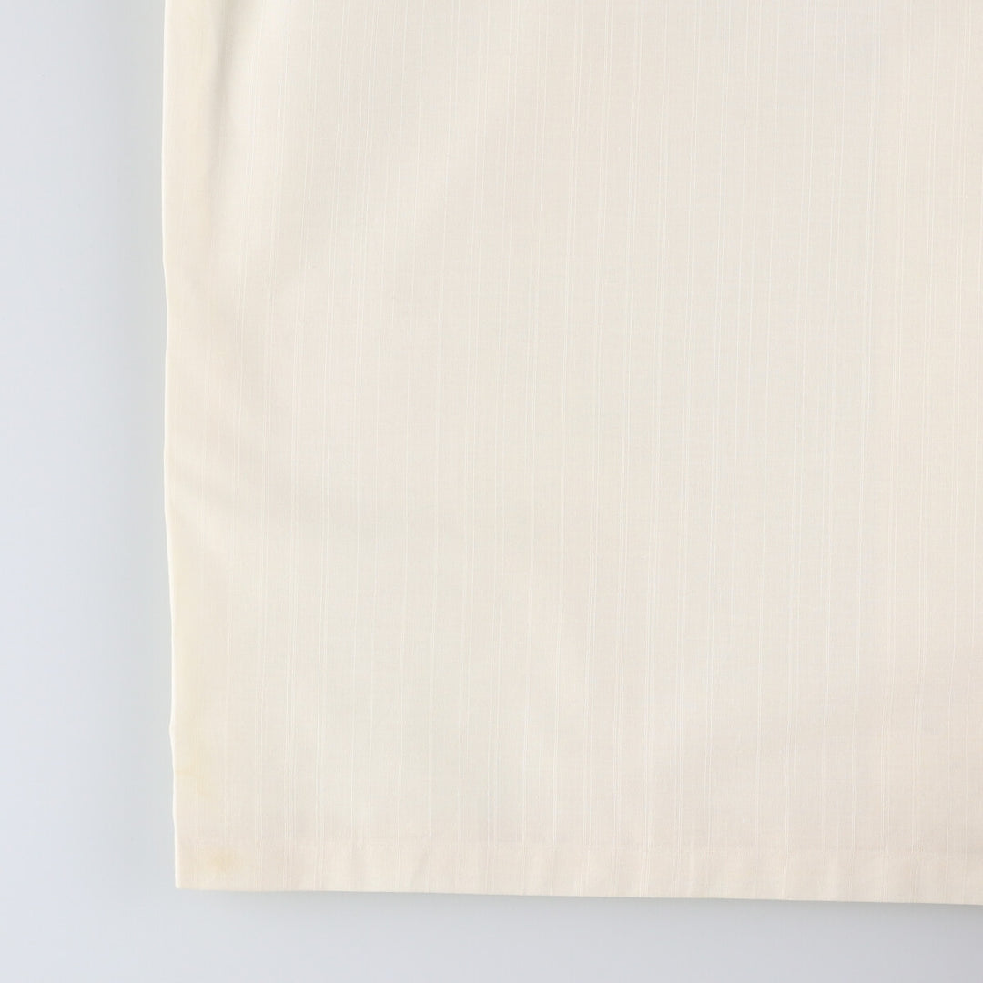 70'S Sears PERMA-PREST short sleeve open collar cotton x poly box shirt men's size L vintage cotton yellow type Vintage Second Hand