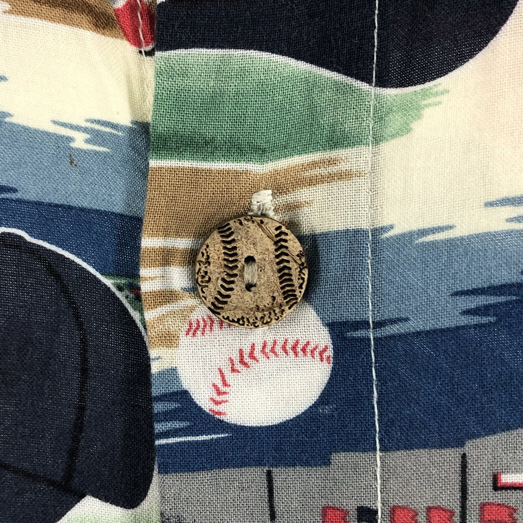 Reyn Spooner MLB BOSTON REDSOX Boston Red Sox All-Over Print Hawaiian Aloha Shirt Box Shirt Men's S Size Rayon green type Vintage Second Hand