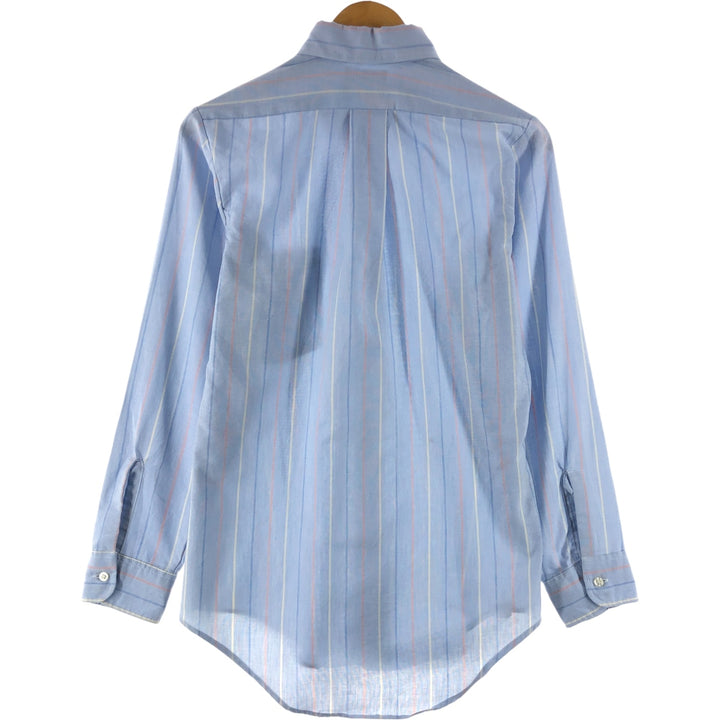 CAREEE CLUB CAMBRIDGE HALL NATURAL BLEND Long Sleeve Button-Down Striped Shirt Made in USA Men's S Size cotton Blue type light blue Vintage Second Hand