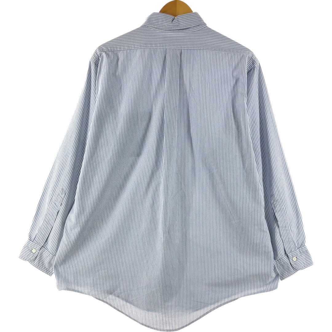Brooks Brothers Long Sleeve Button-Down Striped Shirt Made in USA Men's Size L cotton white type Vintage Second Hand