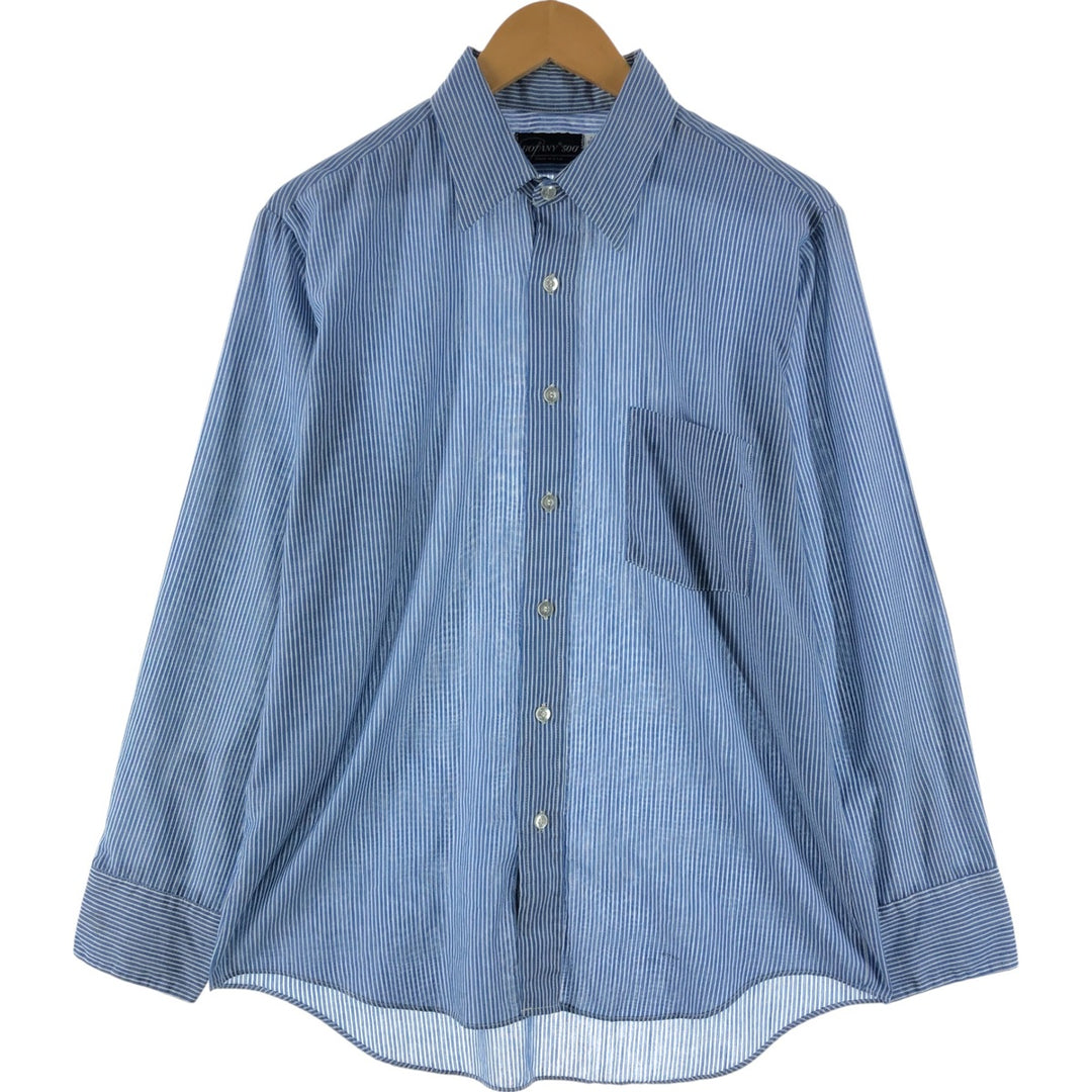 BOTANY '500' long sleeve striped shirt, made in the USA, men's size M, vintage unclear Blue type light blue Vintage Second Hand